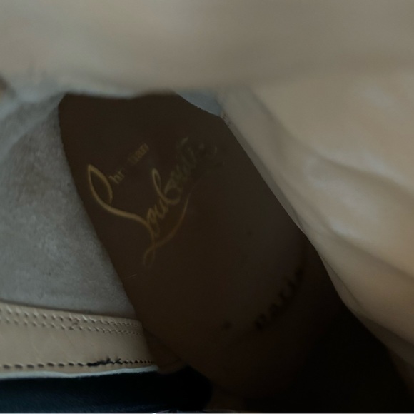 Black leather and suede Christian louboutin knee high boots, size 36 - Picture 7 of 7